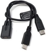 USB 2.0 Y Kabel 25 cm Micro B Buchse zu Typ C und Micro B Stecker | System-S