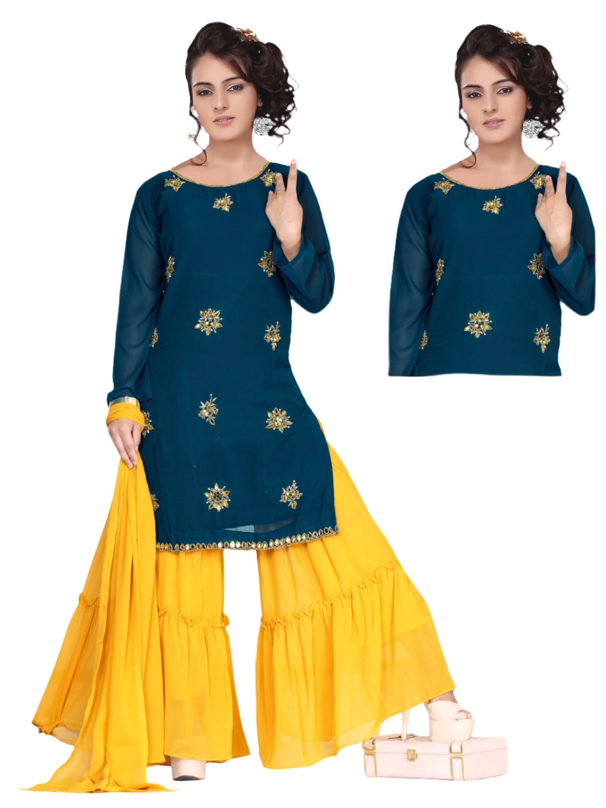 Handwork Sharara Suit Set In Germany