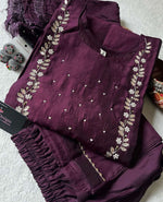 Handwork at Neck gotta Patti Pearl Dola Silk Kurta Dupatta Bottom Set Namma Markt