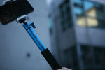 Matin Selfie Stange Stick Stab Monopod Teleskop ca. 25cm - 100cm Selfiestick Halter für Kameras Smartphones Handys von 5,5cm - 9cm | System-S