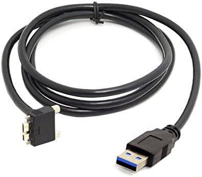 USB 3.0 Kabel 5 m Typ A Stecker zu 3.0 Micro B Stecker Winkel Schraube | System-S
