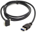 USB 3.0 Kabel 5 m Typ A Stecker zu 3.0 Micro B Stecker Winkel Schraube | System-S