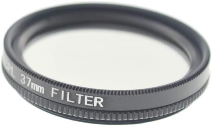 CPL Filter 37 mm Circular Polarizer Linse in Schwarz mit Hülle für iPhone 12 Pro | System-S