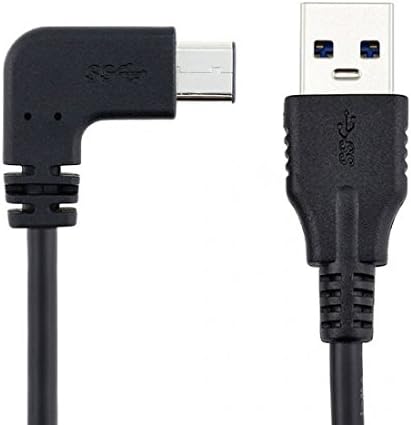 USB 3.1 Typ C Stecker 90° gewinkelt Winkel zu USB 3.0 Typ A Stecker Kabel Datenkabel Ladekabel 100 cm | System-S