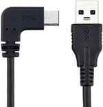 USB 3.1 Typ C Stecker 90° gewinkelt Winkel zu USB 3.0 Typ A Stecker Kabel Datenkabel Ladekabel 100 cm | System-S