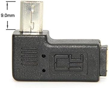 90° grad Links gewinkelt Winkelstecker Micro USB auf Micro USB Adapter OTG Host Cable Flash Drive Verbindung für Smartphone Handy Tablet PC | System-S