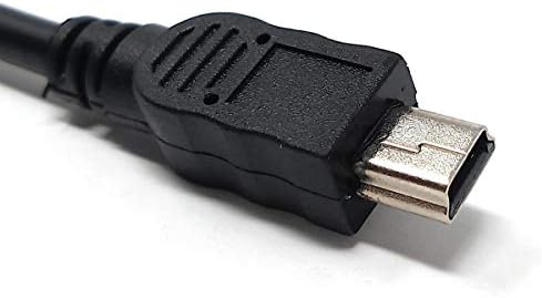USB 2.0 Kabel 20 cm Mini B Stecker zu Stecker Winkel Adapter in Schwarz | System-S