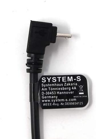 USB 3.1 Kabel 25 cm Typ C Buchse zu Micro B Stecker Winkel Adapter in Schwarz | System-S