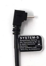 USB 3.1 Kabel 25 cm Typ C Buchse zu Micro B Stecker Winkel Adapter in Schwarz | System-S