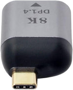 DisplayPort 1.4 Adapter Buchse zu USB 3.1 Typ C Stecker Kabel in Grau | System-S