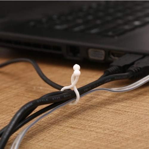 Kabelbinder Kabel Clip drehbar 30 Stück Größe S in Weiß | System-S