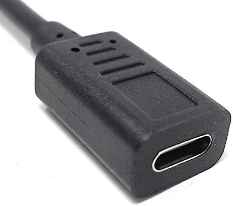 USB 3.1 Kabel 25 cm Typ C Buchse zu Mini B Stecker Adapter in Schwarz | System-S