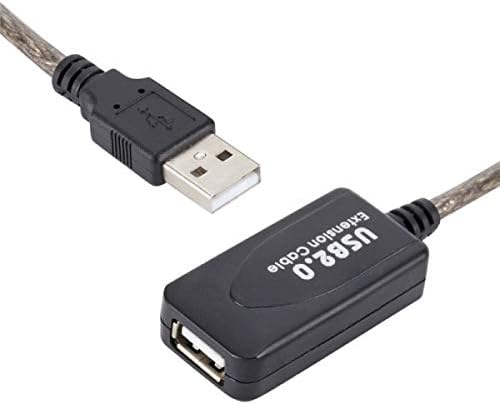 USB 2.0 Kabel 15 m Typ A Stecker zu Buchse Kabel in Grau | System-S