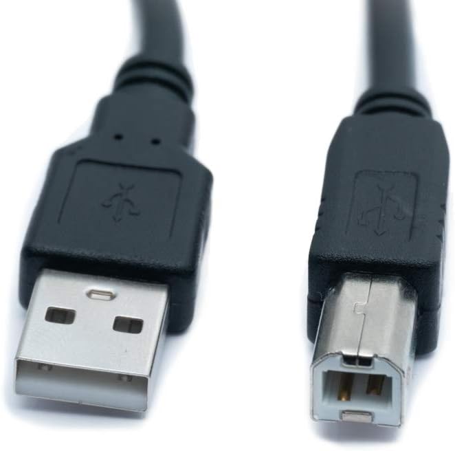 USB 2.0 Kabel 10 m Typ B Stecker zu Typ A Stecker Kabel Ladekabel in Schwarz | System-S