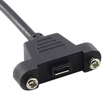 Micro USB Panel Mount Micro USB Stecker zu Micro USB Buchse mit Screw Nuts 50cm | System-S