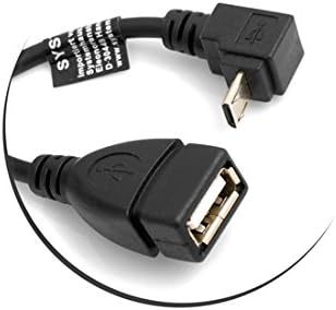 Micro USB OTG On The Go Host 90° Grad aufwärts Winkel Kabel auf USB Typ A Buchse Adapter Kabel 13 cm | System-S