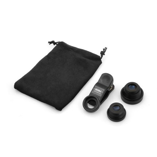 3 in 1 Clip-On optische Fisheye Macro Weitwinkel Linse Objektiv für Smartphone Tablet Universal | System-S