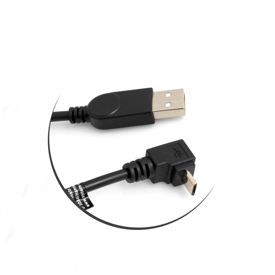 Micro USB 90° Grad aufwärts gewinkelt Winkel Kabel Adapter Datenkabel Ladekabel 27 cm | System-S