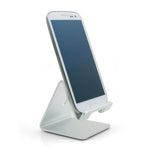 Metall Halter Ständer Stand in Silber für Handy Smartphone E-Book Reader Tablet PC | System-S