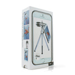 12x Teleskop Teleobjektiv Zoom Linse mit Hartschale Case Hülle und Mini Tripod Stativ für iPhone 6 | System-S