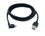 USB 2.0 Kabel 200 cm Mini B Stecker zu A Stecker Winkel in Schwarz | System-S