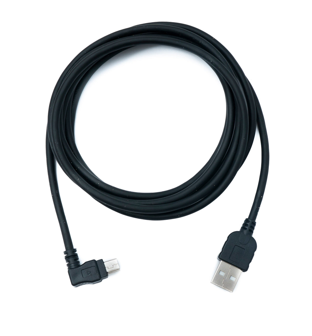 USB 2.0 Kabel 200 cm Mini B Stecker zu A Stecker Winkel in Schwarz | System-S