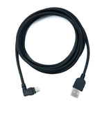 USB 2.0 Kabel 200 cm Mini B Stecker zu A Stecker Winkel in Schwarz | System-S