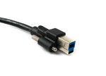 USB 3.0 Kabel 50 cm Typ B Stecker zu Buchse Schraube in Schwarz | System-S