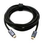 USB4 USB Kabel 300 cm Typ C Stecker zu Stecker 20 Gbit/s USB 4.0 geflochten Schwarz | System-S
