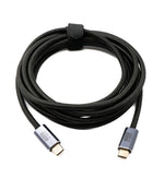 USB4 USB Kabel 300 cm Typ C Stecker zu Stecker 20 Gbit/s USB 4.0 geflochten Schwarz | System-S