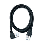 USB 3.0 Kabel 100 cm Typ A Stecker zu Stecker Adapter Winkel in Schwarz | System-S
