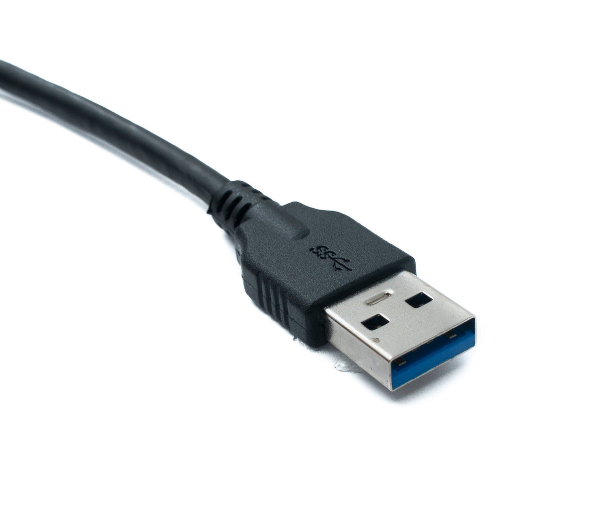 USB 3.0 Kabel 100 cm Typ A Stecker zu Stecker Adapter Winkel in Schwarz | System-S