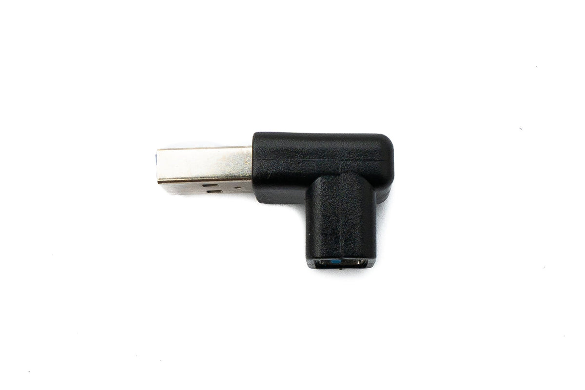 USB 3.0 Gen 2 Adapter Typ A Stecker zu Buchse Winkel Kabel in Schwarz | System-S