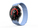 Armband 20 mm aus Silikon magnetisch für Samsung Galaxy Watch 5 4 in Blau | System-S