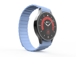 Armband 20 mm aus Silikon magnetisch für Samsung Galaxy Watch 5 4 in Blau | System-S