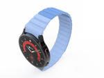 Armband 20 mm aus Silikon magnetisch für Samsung Galaxy Watch 5 4 in Blau | System-S