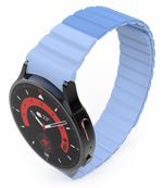 Armband 20 mm aus Silikon magnetisch für Samsung Galaxy Watch 5 4 in Blau | System-S