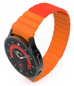 Armband 20 mm aus Silikon magnetisch für Samsung Galaxy Watch 5 4 in Rot | System-S