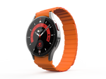 Armband 20 mm aus Silikon magnetisch für Samsung Galaxy Watch 5 4 in Rot | System-S