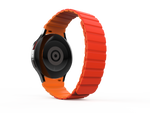 Armband 20 mm aus Silikon magnetisch für Samsung Galaxy Watch 5 4 in Rot | System-S