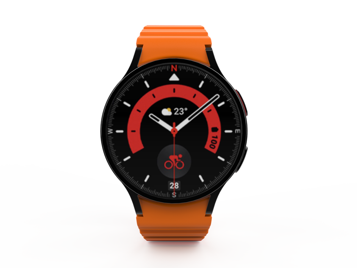 Armband 20 mm aus Silikon magnetisch für Samsung Galaxy Watch 5 4 in Rot | System-S