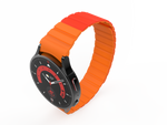 Armband 20 mm aus Silikon magnetisch für Samsung Galaxy Watch 5 4 in Rot | System-S