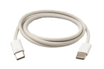 USB 3.1 Typ C Kabel 100 cm Stecker zu Stecker 5 Gbit/s geflochten Weiß | System-S