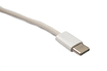 USB 3.1 Typ C Kabel 100 cm Stecker zu Stecker 5 Gbit/s geflochten Weiß | System-S