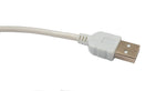 USB 2.0 Kabel 3 m Typ A Stecker zu Mini B Stecker Winkel 5V in Weiß | System-S