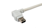 USB 2.0 Kabel 3 m Typ A Stecker zu Mini B Stecker Winkel 5V in Weiß | System-S