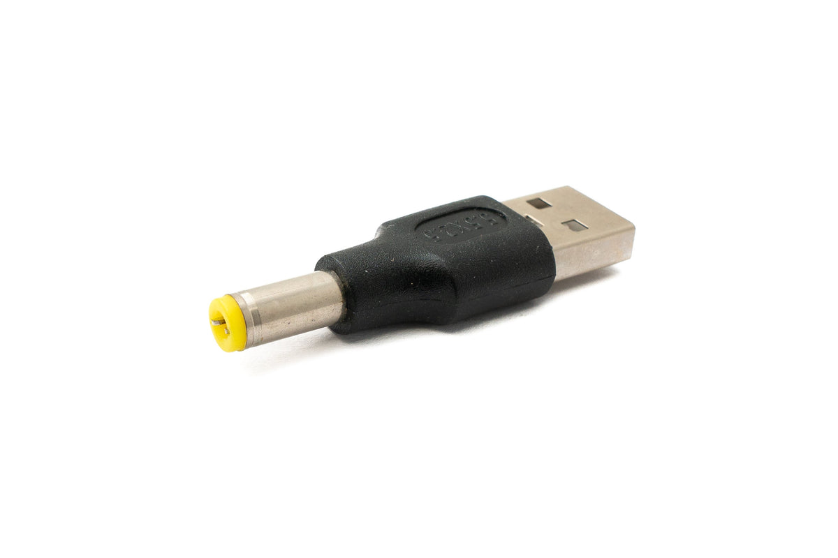 DC Adapter 20V 5,5 x 2,5 Stecker zu USB 2.0 Stecker Kabel in Schwarz | System-S
