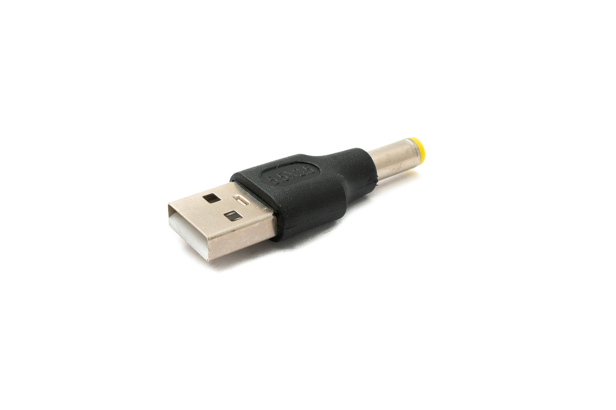 DC Adapter 20V 5,5 x 2,5 Stecker zu USB 2.0 Stecker Kabel in Schwarz | System-S