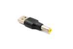 DC Adapter 20V 5,5 x 2,5 Stecker zu USB 2.0 Stecker Kabel in Schwarz | System-S