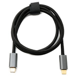 USB 3.2 Gen 2 100 cm Kabel Typ C Stecker zu Stecker geflochten 20 Gbit/s 100 W | System-S